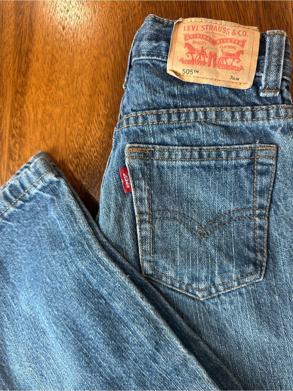 Levi's 505 Regular Kids Boys Sz 7 Slim (6-7 Year Old) Straight Fit School Casual